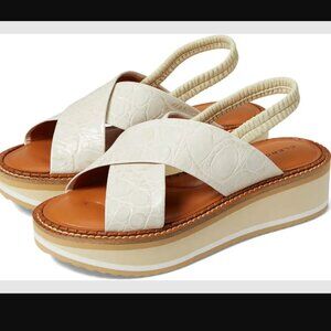 Clergerie Freedoc Straw Mxcroc EU 39 (US Women's 8.5 ) M